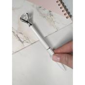 Silver and White Diamond Top Pen image