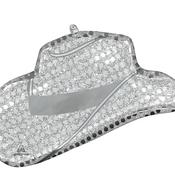 Silver Cowgirl Hat 35"