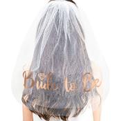 Veil White Rose Gold Bride to Be with Ring