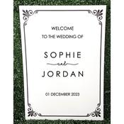 Wedding Sign - B&amp;W