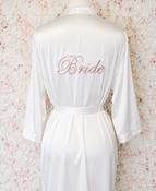 White Bride Embroidered Robe - Short Length (Size UK 6-10) image