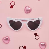 White Bride Heart Glasses - Pack of 1