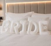 White Bride Letter Foil Balloons - 16inch image