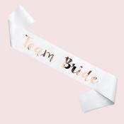 White Team Bride Hen Party Sash image