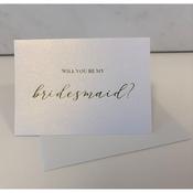 Will you be my Bridesmaid Card with envelope - Gold - Maid of Honour image