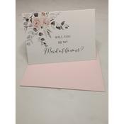 Will you be my Maid of Honour Card with envelope - Rose Design image