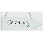 Wooden Arrow Whitewash 30.5cm x 7.6cm Ceremony 1pc