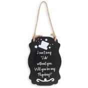 Wooden Blackboard - Will you be my page boy