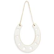 Wooden Horseshoe Whitewash Decoration