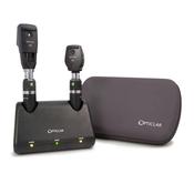 L28 Led Ophthalmoscope &amp; Retinoscope Set - E Lithium Double Port Desk Charger System
