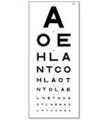 Double Sided Eye Test Chart  6m