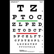 One Sided Snellen Eye Test Chart 6m