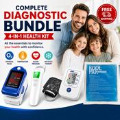 <b>Diagnostic Bundle</b>: BP Monitor, Infrared Thermometer, Pulse Oximeter, Hot &amp; Cold Pack image