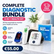 <b>Diagnostic Bundle</b>: BP Monitor, Infrared Thermometer, Pulse Oximeter, Hot &amp; Cold Pack image