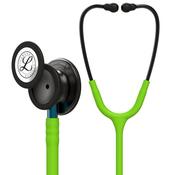 Littmann Classic III + Free Engraving - Lime Green - Smoke &amp; Blue Stem 5875 Stethoscope image