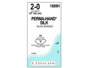 Perma Hand,(aka Mersilk)2/0, 45cm, 3/8 circle, Non Absorbable, FS Reverse cutting, 16mm Needle, (PK 12) image