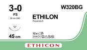Ethilon,3-0, 45cm, 3/8 circle, 26mm RC Needle, Blue (PK x12) image