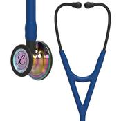 Littmann Cardiology IV + Free Engraving  Navy Blue With Rainbow Chestpiece 6242 image
