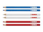 Dermatograph Pencils - Multiple Colours - Mixed (2 Blue, 2 White, 2 Red)
