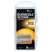 Duracell Activair Hearing Aid Battery DA 312 (6) image