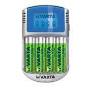 Varta 57070 Battery Charger with 4 AA Batteries 2400mAH 12V  + USB image