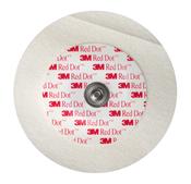 3M (50) Red Dot Monitoring ECG Electrodes. Solid Gel With Microporous Back image
