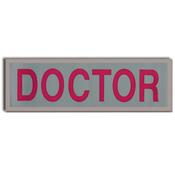 Large Reflective Badge - Green Text Doctor  (1)
