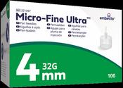 Microfine Ultra Pen Needles - Various Sizes - 32g x 4mm (100)