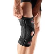 Knee Support with Stays And Cross Stras (425R) - Black - Large image