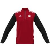 Harlequins Adidas Junior Training 1/4 Zip Red/Blk