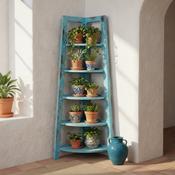 Aqua Free Standing Corner Shelves image