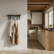 Rustic Shelf &amp; Hooks