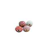 Coloured White Stripe Ceramic Knob