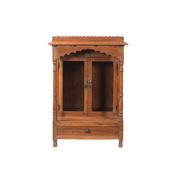 Prayer Teak Glass Cabinet