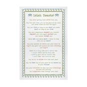 Irish Toasts Green Cotton Tea Towel