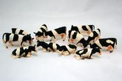 Kid's Globe 1:32 Lying/Standing Cows Pack 12