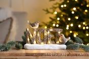Robins Perched 23cm Battery Operated Lit