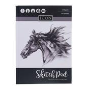 Icon A5 135gsm Hardcover Sketch Book 64 Sheet - Black