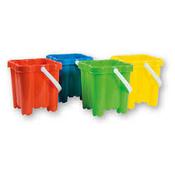 6" Sandcastle Bucket Primary Colours