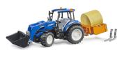 Bruder New Holland T5.120 with Frontloader, Transport Box &amp; Forks