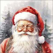 Happy Santa Napkin 20 Pack 33x33cm image