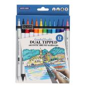 Icon Pkt.12 Dual Tipped Artistic Brush Markers