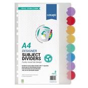Concept A4 Round Tab Transparent Subject Dividers - 8 Part image