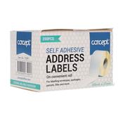 Concept Roll 250 Self Adhesive White Address Labels image