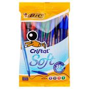 Pkt.10 Cristal Soft Touch Ballpoint Pens - Asst image