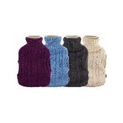 Hot Water Bottle 2L with Knitted Cover &amp; Built in Pockets