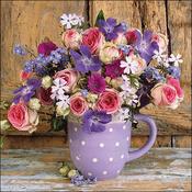 Mug with Flowers Napkin 20 Pack 33x33cm image