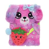 I Love Stationery A5 128pg Furry Friends Notebook - Strawberry Sparkles