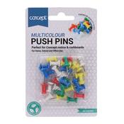 Concept Pkt.30 Coloured Push Pins image