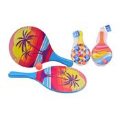 Neon Wooden Beach Bats &amp; Ball